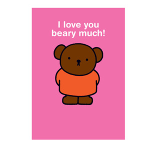 Greeting Gift Cards: Miffy Boris I Love You Beary Much Card!