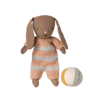 Easter: Maileg Bunny Micro - Set Brown Dusty Rose