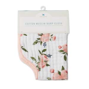 Little Unicorn Muslin Burp Cloth | Watercolour Roses