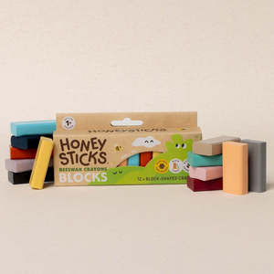 Montessori Toys: Honeysticks Beeswax Crayons BLOCKS 12pk
