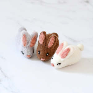 Montessori Toys: Easter Felt Rabbits - 3 Bunnies