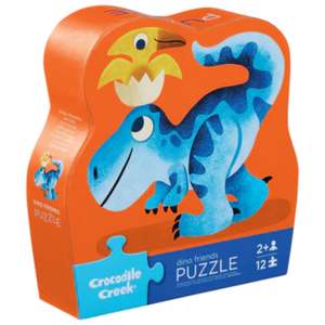 Crocodile Creek Jigsaw | 12pc Mini Puzzle | Dino Friends