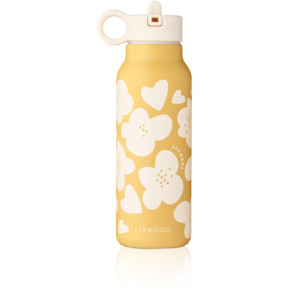Liewood Falk Water Bottle 350ml | Flower Lemon Yellow