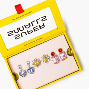 Halloween Collection: Super Smalls - Dinner & A Movie Clip-On Earring Set