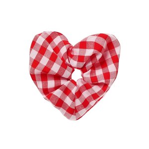Gingham Love Heart Scrunchie