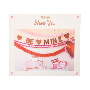 Valentines Triple Heart Tissue Garland