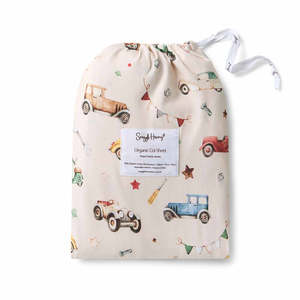 Snuggle Hunny: Fitted Cot Sheet | Vintage Cars
