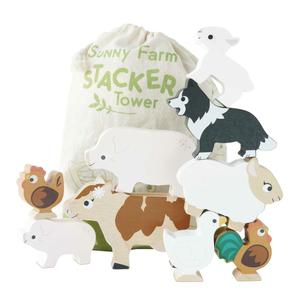 Newest: Le Toy Van Stacker Tower and Bag | Farm Animals