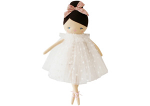 Alimrose Doll | Mia 44cm | White Flocked Heart Tulle
