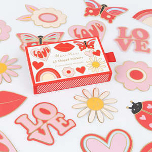 Valentines Collection: Meri Meri Stickers Shaped | Groovy Love