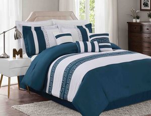 BRAND NEW 7 piece embroidered comforter set 03
