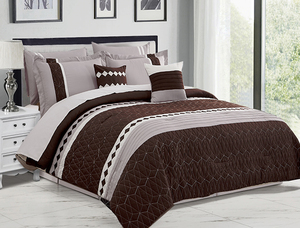 BRAND NEW 7 piece embroidered comforter set 02