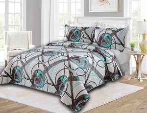 BRAND NEW 3 Piece Luxury Quilted Bedspread