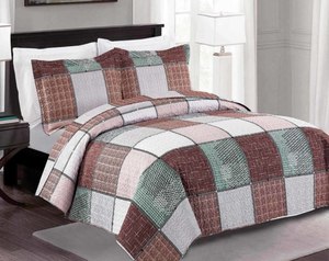 BRAND NEW 3 Piece Luxury Quilted Bedspread 21