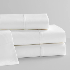 LUXURY COTTON SATEEN 4 piece sheet set 1000 TC WHITE