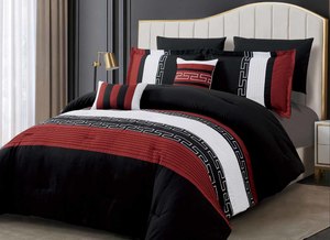 BRAND NEW 7 piece pleated comforter set 201