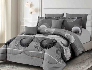 7 piece OVERSIZED PRINT comforter set