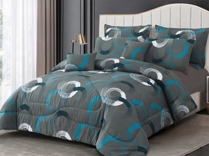 7 piece OVERSIZED PRINT comforter set