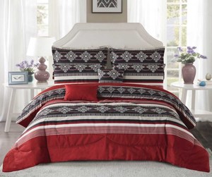 BRAND NEW 7 piece OVERSIZED PRINTED comforter set 50