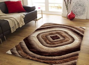 3d Cut Area Rug Island On Heavy Cotton Base