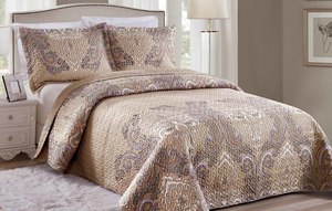 LUXURY 3 PIECE QUILTED BEDSPREAD 36 - Live in Style