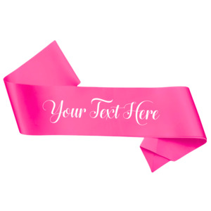 Lively Co Exclusive: Personalised Satin Sash Vibrant HOT PINK NEW