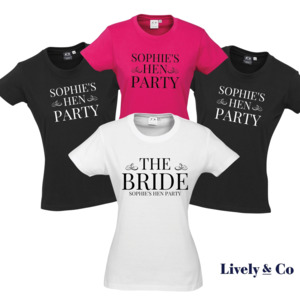 Hen's Party Personalised T-Shirts