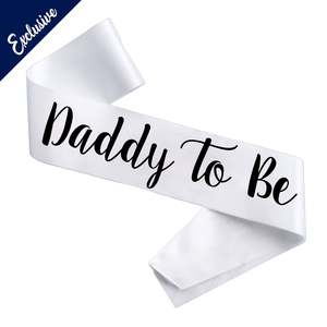 Daddy To Be White And Black Sash