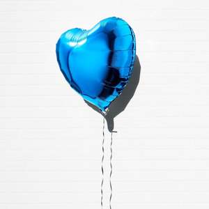 Balloon Foil: Heart Foil Balloon Deep Blue