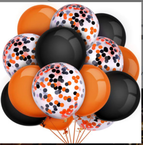 Balloon Latex: Halloween Balloon Pack – Black & Orange Mix (15 Pack)