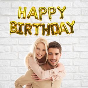 Balloons Script: Happy Birthday Balloons Gold