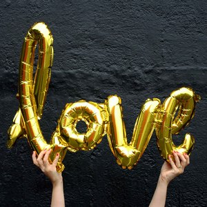 Balloons Script: Script Love Balloons Gold