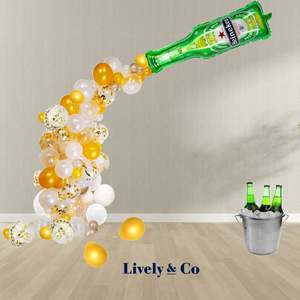 Balloon DIY Garland - Heineken Beer Bottle