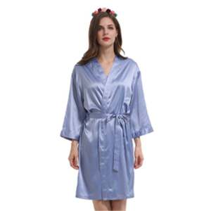 Stunning Satin Bridal Robe - Dusty Blue | Personalised or Plain