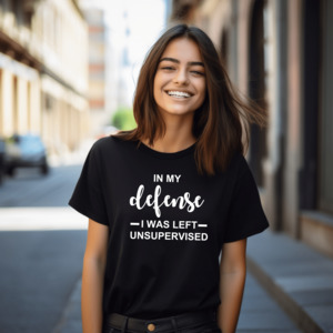 Hen Stag Personalised T Shirts: IN MY DEFENSE T SHIRT