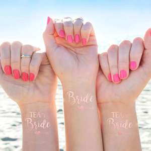 Top Sellers: Temporary Tattoo Bride and Team Bride Rose Gold NEW