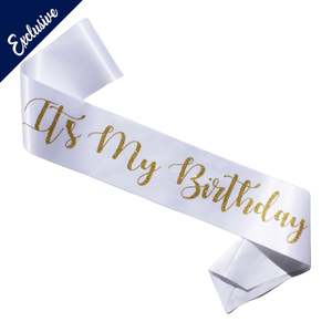 It's My Birthday Sash Gold