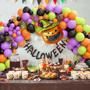 Halloween: Spooky Halloween DIY Balloon Garland Kit – 124 Balloons