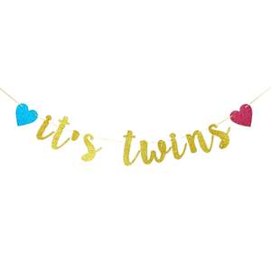 Glitter Banner it's twins