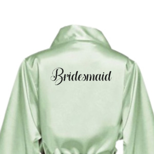Satin Bridal Robes: Stunning Satin Bridal Robe - Personalised or Plain