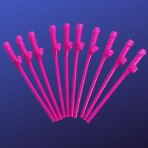 Hen Stag Personalised T Shirts: Willy Straws – Hens Party Straws (Pack of 10)