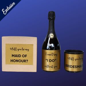 Hen Stag Personalised T Shirts: Gold Bridesmaid Proposal Vinyl Stickers