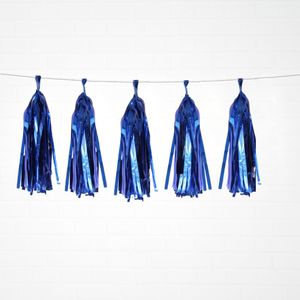 Metallic Deep Blue Tassels