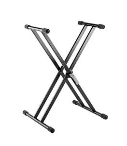 Stands: K&M - 18997-000-55 - Lightweight Aluminium Double Braced "X" Keyboard Stand.
