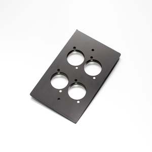 Cable Reels And Stage Boxes: Livesound - WP04B - Quad D'Series Wall Plate Anodised Black.