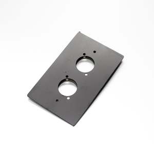 Cable Reels And Stage Boxes: Livesound - WP02B - Double D'Series Wall Plate Anodised Black.