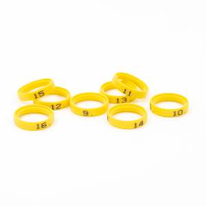 Amphenol - AC Series Colored Number Ring - Yellow - 9-16
