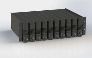 Quest Engineering: Quest - uRAK3 - 3RU Mounting Shelf For 3 x QX300 Amplifiers.