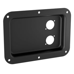 Penn Elcom - D023K - Dish Punched for 2 x D-Series Connectors Black