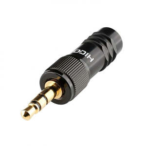 Hi-Con - HI-J35S-SCREW-M - 3.5mm Mini Jack Connector - Black.